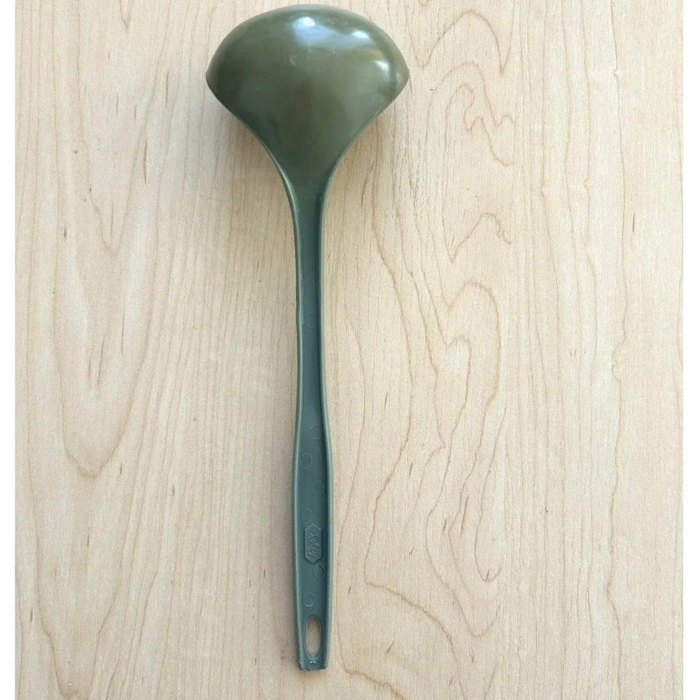 Foley Vintage Olive Green Plastic Ladle‎ Kitchen Utensil Kitchenware